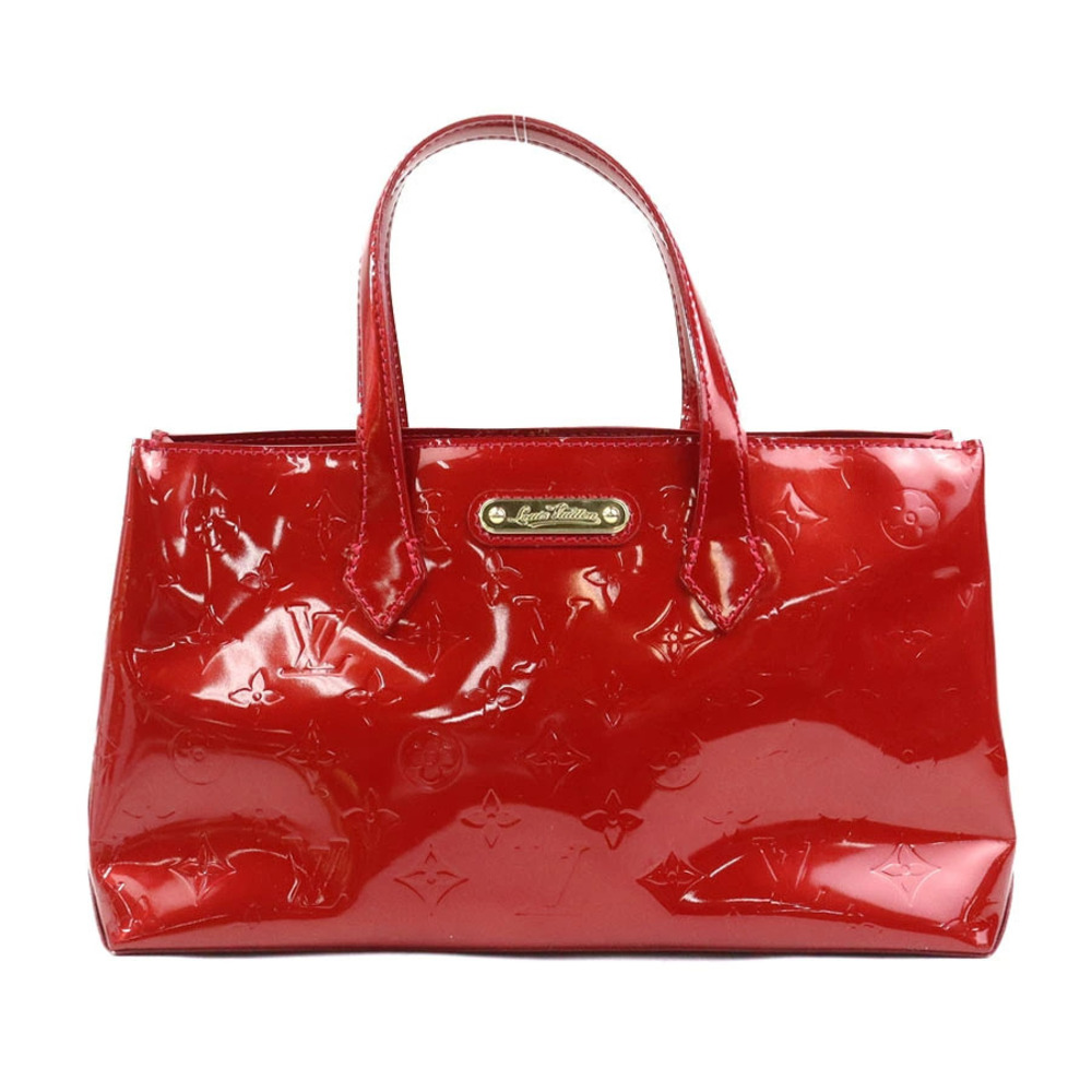 Louis Vuitton Houston Vernis Leather Tote Bag Red Gold